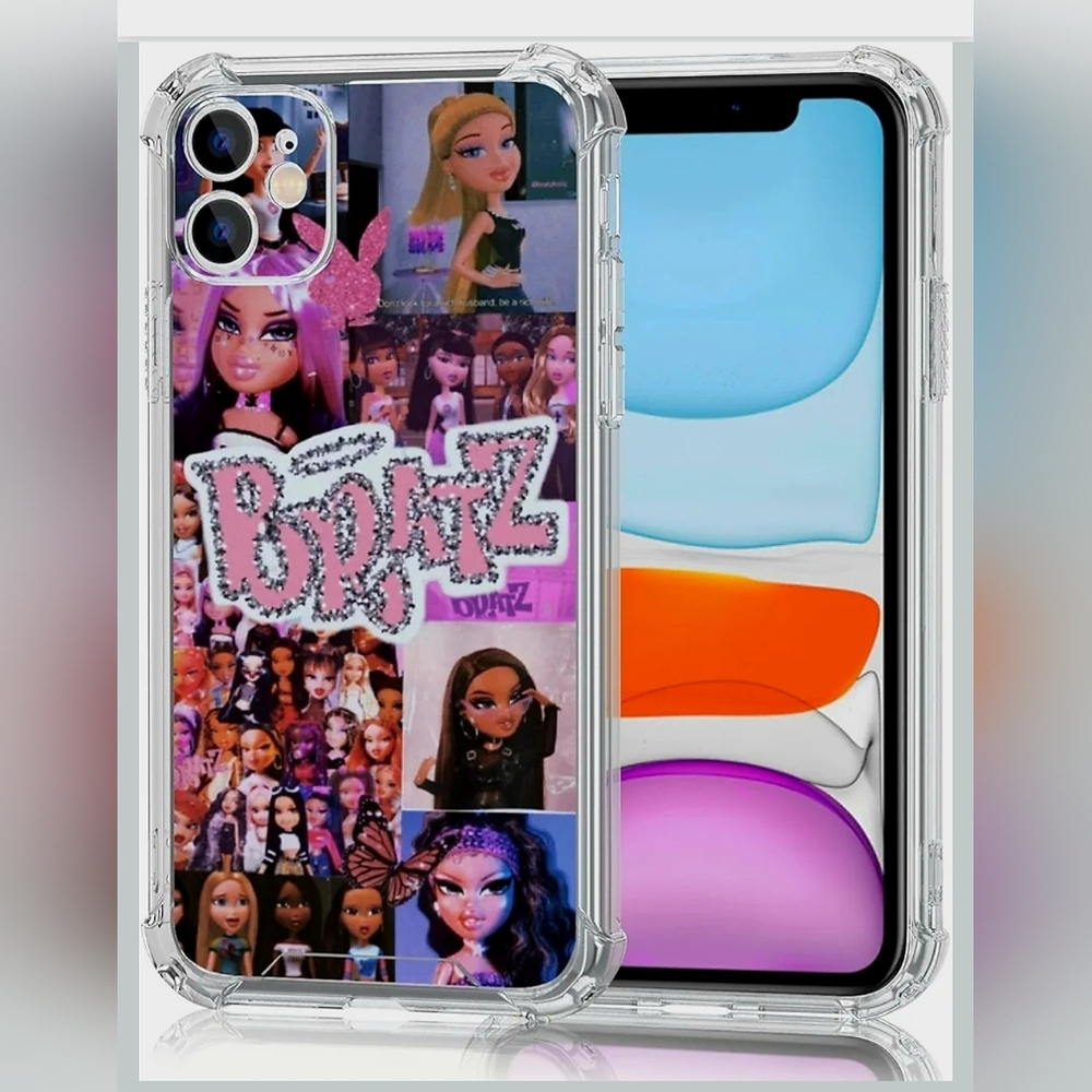 Clear Phone Case with Multicolor Bratz  Design